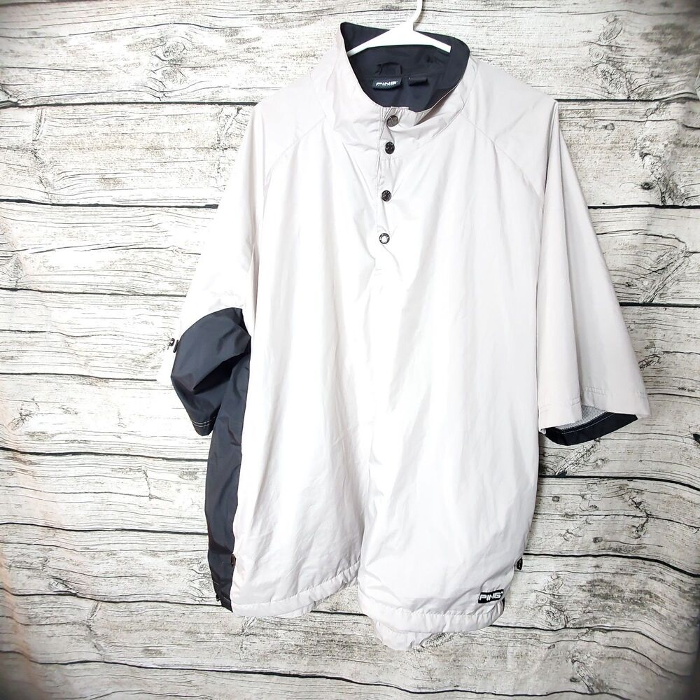 Ping Men's XXL Short Sleeve Quarter Button Windbreaker Golf Jacket